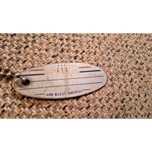 Vintage ALUMINUM? US WWII MARINES DISABLED‎ VETERAN SOLDIER WIFE RETURN TO TAG